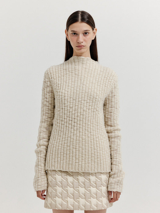 Eenk Xuin Ribbed Knit Pullover - Ivory