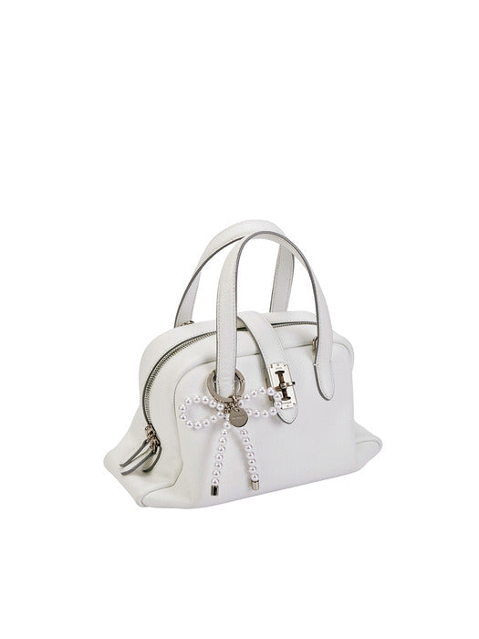[vunque] Pearl Ribbon Charm White