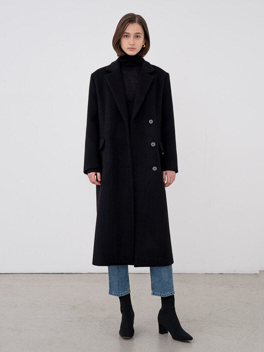 [TILLIDIE] Classic long wool coat (2color)
