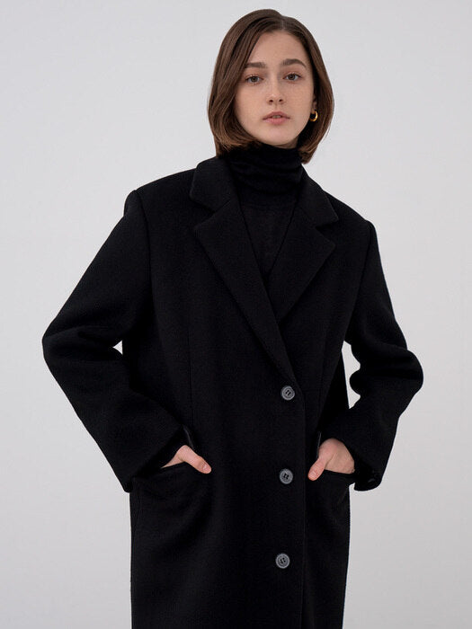 [TILLIDIE] Classic long wool coat (2color)