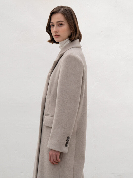 [TILLIDIE] Classic long wool coat (2color)