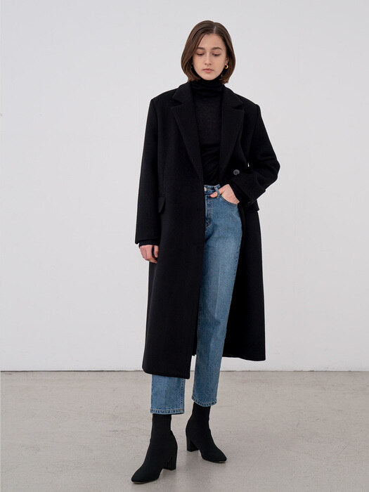 [TILLIDIE] Classic long wool coat (2color)