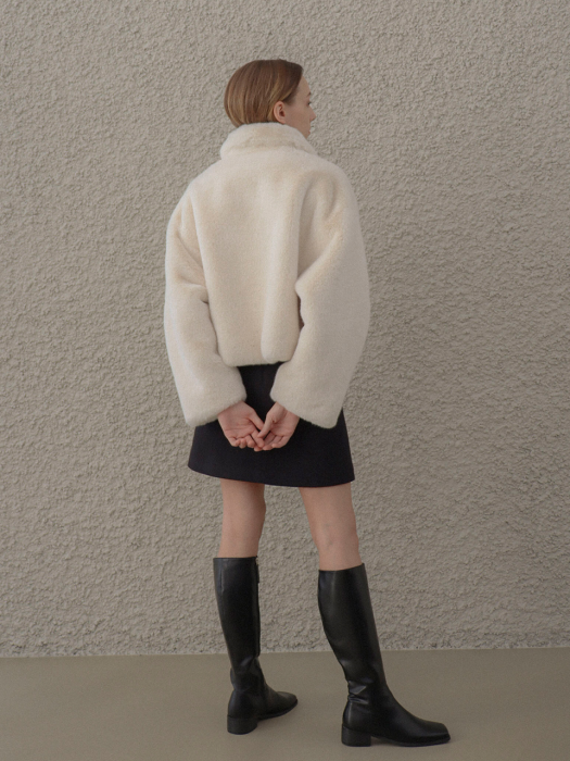 [TILLIDIE] Wool Ashmmetric Incision Wrap Skirt(Black)