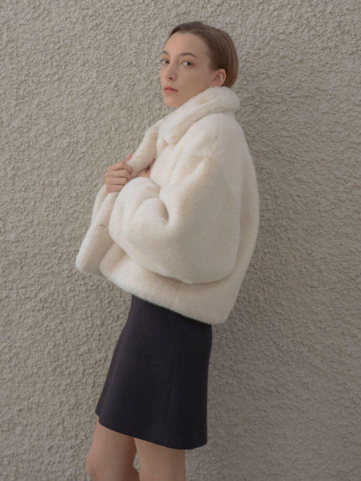 [TILLIDIE] Wool Ashmmetric Incision Wrap Skirt(Black)