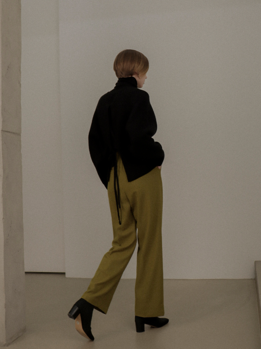 [TILLIDIE] Back Strap Soft Knit(Ivory,Black)