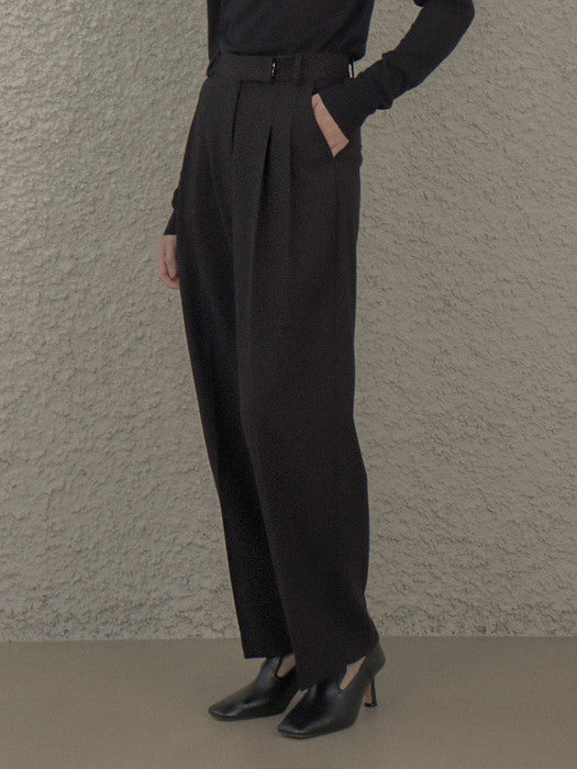 [TILLIDIE] Two Turk Wide Pants(Black)