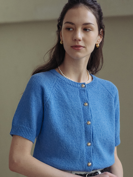 [TILLIDIE] Rosie half sleeve cardigan(Blue)