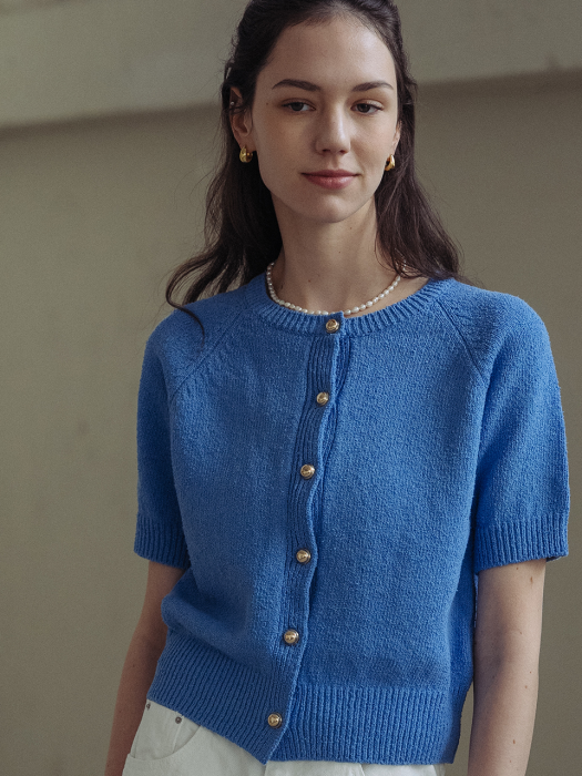 [TILLIDIE] Rosie half sleeve cardigan(Blue)