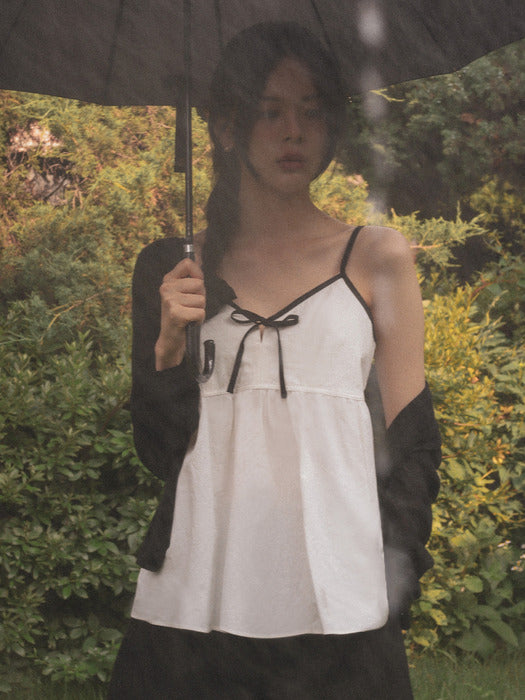 [TILLIDIE] Tied sleeveless top(Ivory)