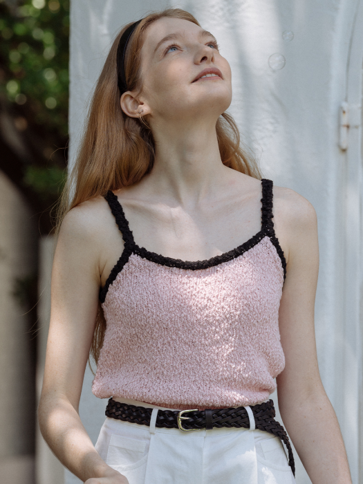 [TILLIDIE] Cotton rolling sleeveless knit(Pink)