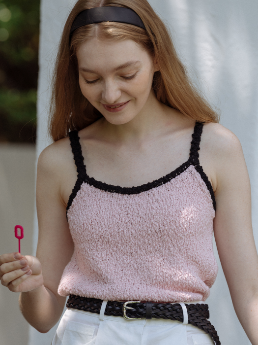 [TILLIDIE] Cotton rolling sleeveless knit(Pink)