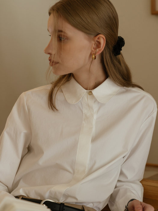 [TILLIDIE] Gold point Bio shirt(White)