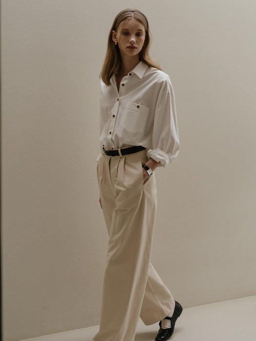 [TILLIDIE] Oversized pocket shirt[3color]