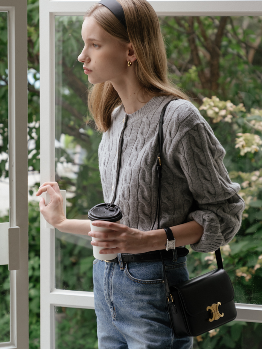 [TILLIDIE] Nina cashmere cardigan_Gray