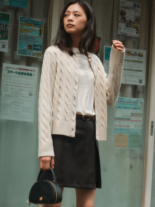 [TILLIDIE] Nina cashmere cardigan_Cream