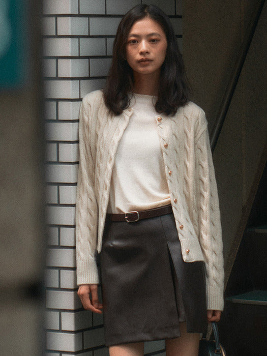 [TILLIDIE] Nina cashmere cardigan_Cream