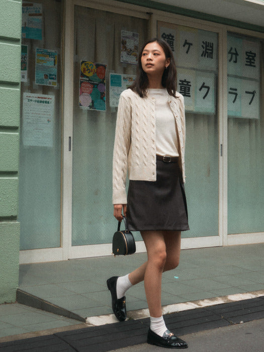 [TILLIDIE] Nina cashmere cardigan_Cream