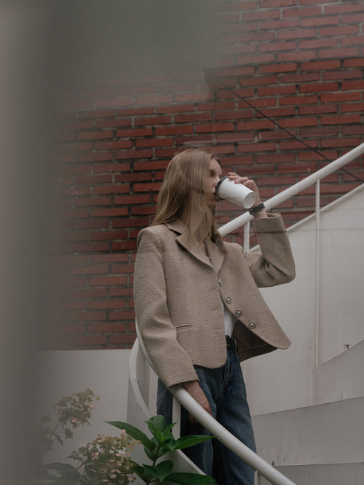 [TILLIDIE] Grace tweed jacket(Beige)
