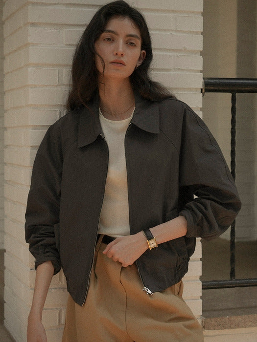 [TILLIDIE] Jeddy Bomber jacket_Charcoal