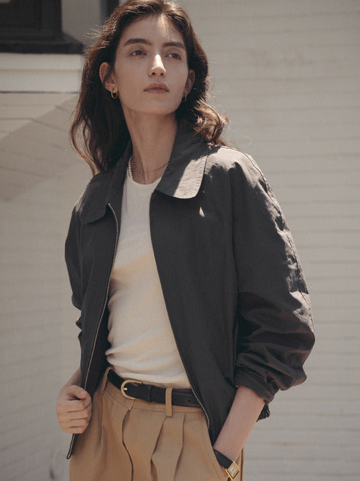 [TILLIDIE] Jeddy Bomber jacket_Charcoal