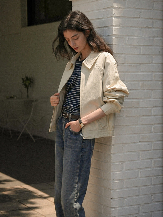 [TILLIDIE] Jeddy Bomber jacket(Ivory beige)