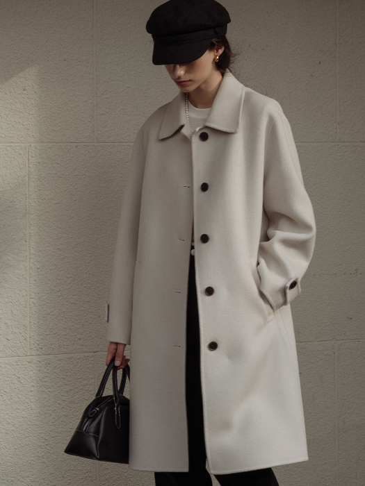 [TILLIDIE] Handmade premium wool coat_Ivory