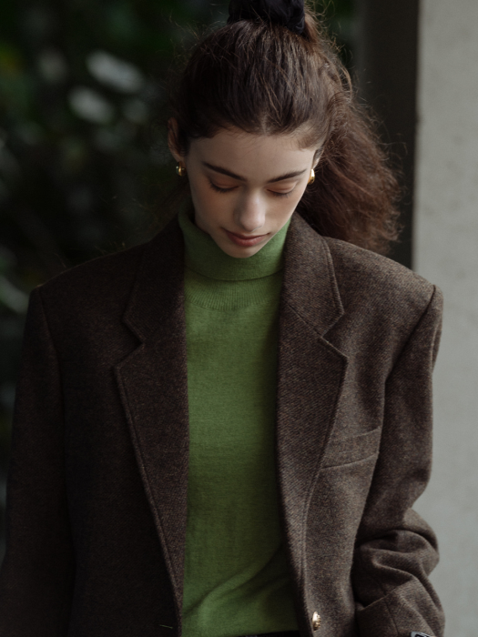[TILLIDIE] Sandra wool jacket(Brown)