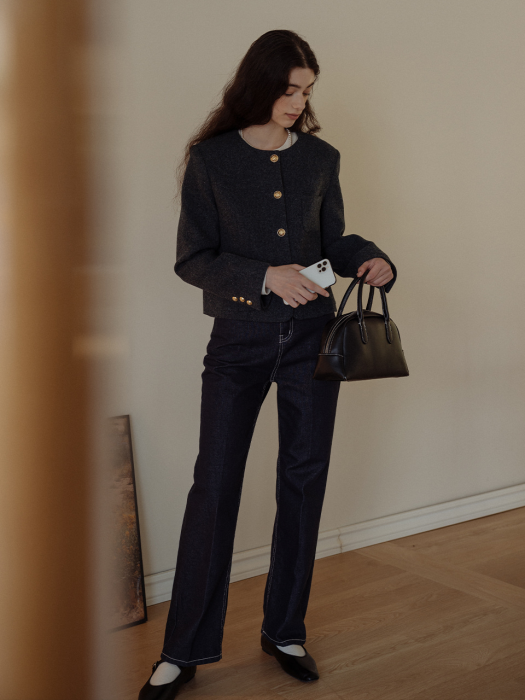 [TILLIDIE] Stella wool jacket_Blue