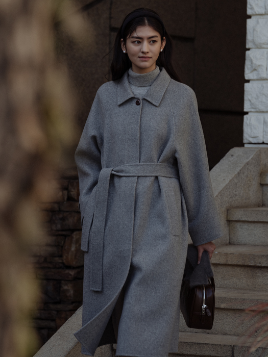 [TILLIDIE] Handmade wool long coat(Gray)
