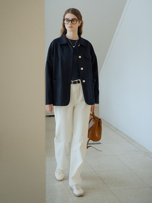 [TILLIDIE] Natural bleach washed denim(Cream)