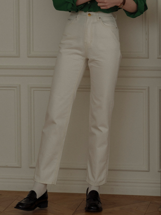 [TILLIDIE] Premium Cone fabric denim(White)