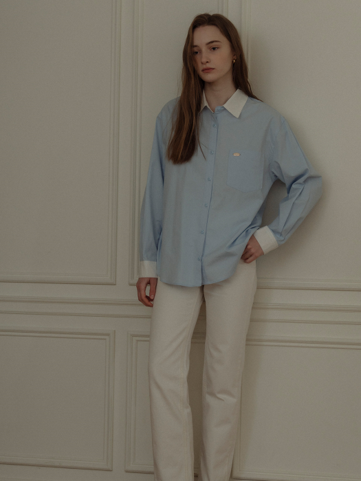 [TILLIDIE] Premium Cone fabric denim(White)