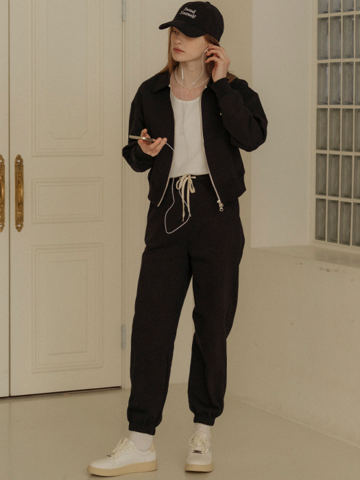 [TILLIDIE] Laid back sweatpants(Black)