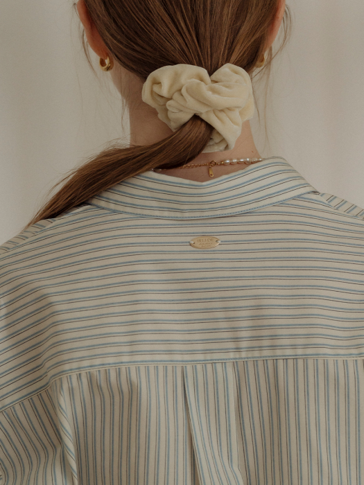 [TILLIDIE] Multi stripe cotton shirt(Ivory)