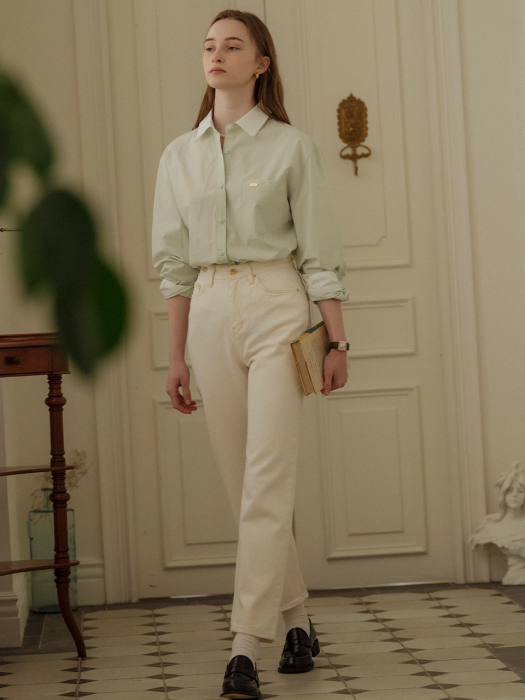 [TILLIDIE] Classic coloring shirt_Mint