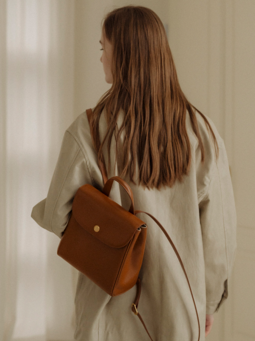 [TILLIDIE] Eco leather pocket jacket(Light beige)