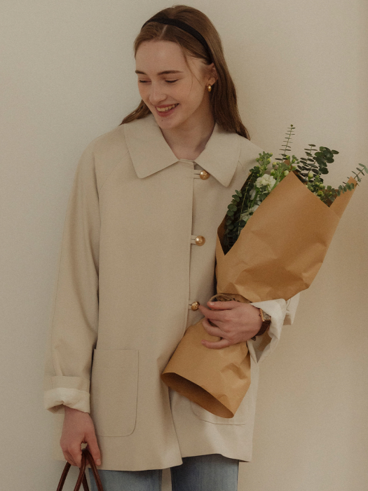 [TILLIDIE] London trench coat(Light beige)