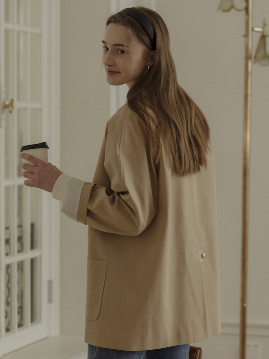 [TILLIDIE] London trench coat(Deep beige)