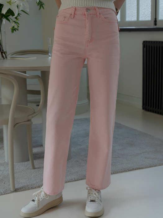 [TILLIDIE] Dyeing denim pants(Apricot)