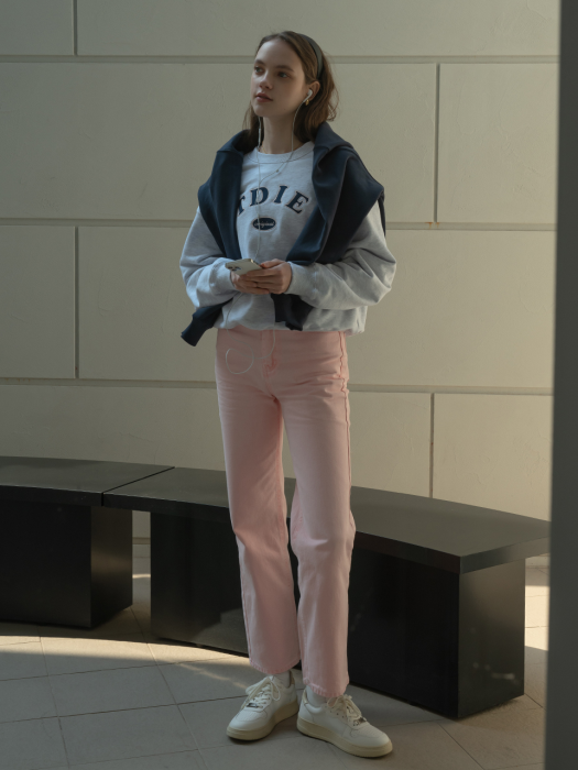 [TILLIDIE] Dyeing denim pants(Apricot)