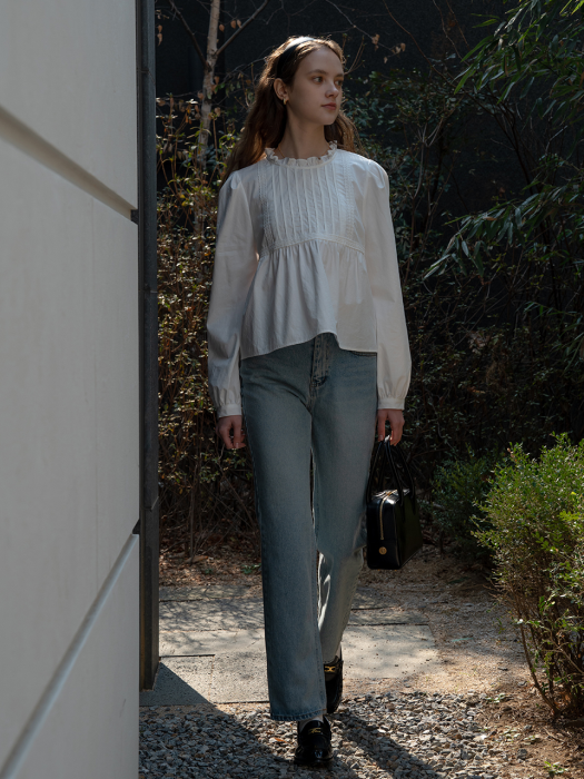 [TILLIDIE] Soft washing straight denim(Blue)