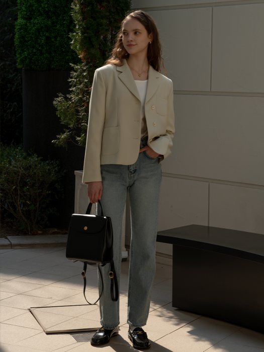 [TILLIDIE] Soft washing straight denim(Blue)