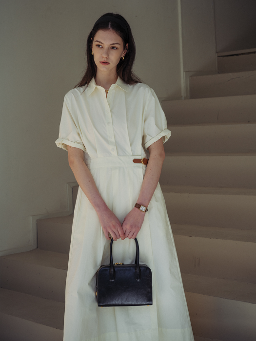 [TILLIDIE] Roll up shirt ops_Light yellow