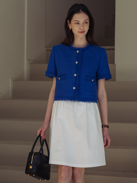 [TILLIDIE] Volume strap skirt(Ivory)