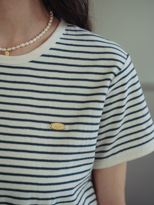 Tillidie Cotton stripe T-shirt Green
