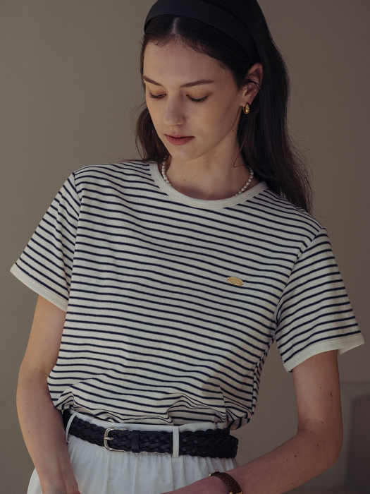 Tillidie Cotton stripe T-shirt