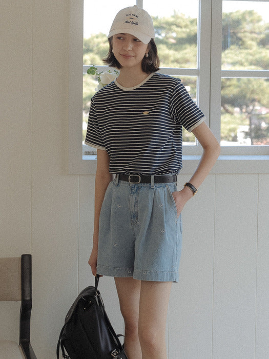 Tillidie Cotton stripe T-shirt