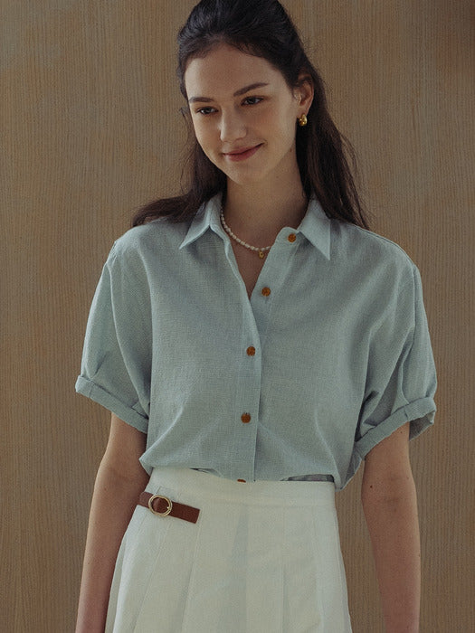 Tillidie Ann button point shirt Mint