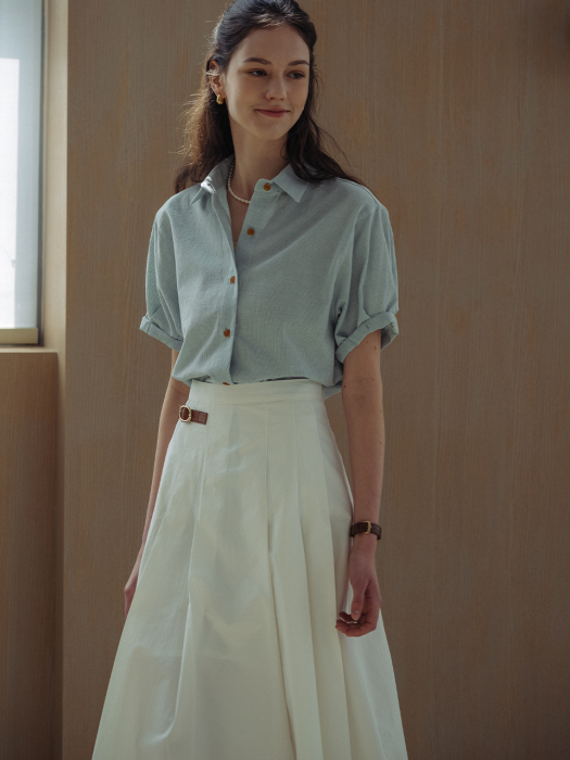 [TILLIDIE] Ann button point shirt(Mint)