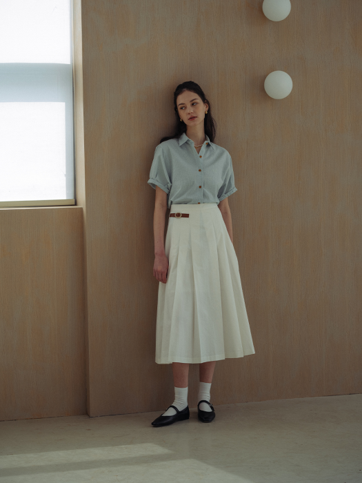 [TILLIDIE] Ann button point shirt(Mint)